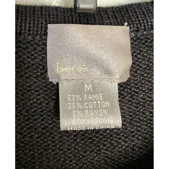 Berek Ugly Christmas Sweater Sz Medium Santa Snowman Presents Purses Pom Pom - Picture 3 of 9